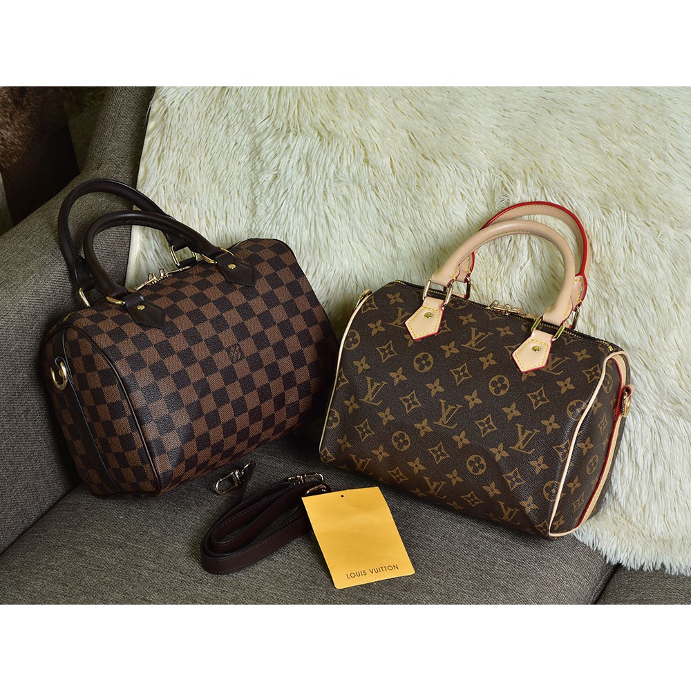 Tas LV Speedy 25 Bandouliere Canvas Semi Premium AM40390