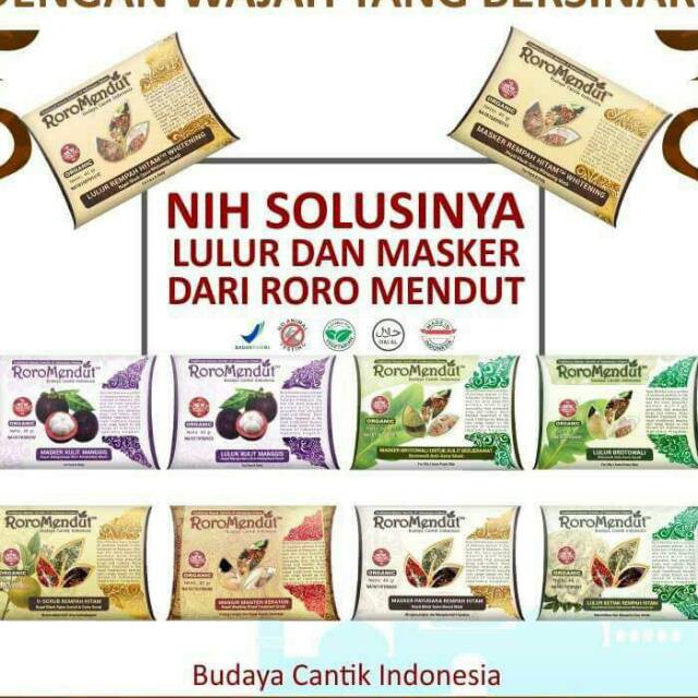 BABEE - RORO MENDUT MASKER LULUR ORIGINAL ASLI [BONUS SETIAP PEMBELIAN] / ROROMENDUT / MASKER WAJAH