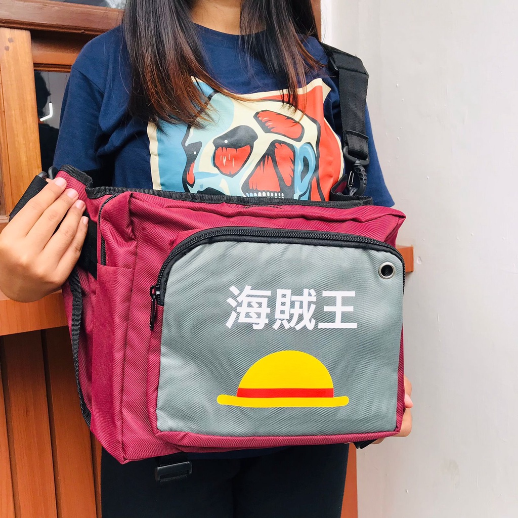 Slingbag Amplify Mugiwara Luffy Hat Kanji Anime Manga One Piece