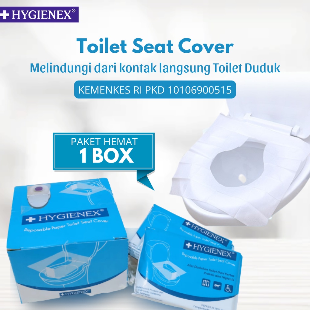 Hygienex 1 Box - Alas Closet Kloset Toilet WC Duduk Disposable Toilet Seat Cover