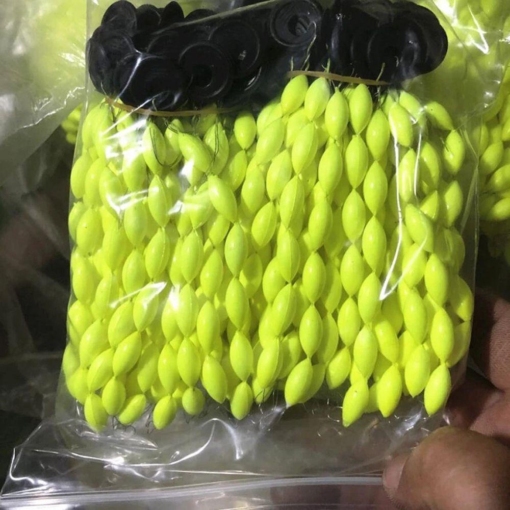 Nickolas1 String Type Fishing Float Alat Pancing 30Pcs/5packs Pelampung Pancing Oval Pelampung Mancing Floating Beans 6in1 Busa Space Bean