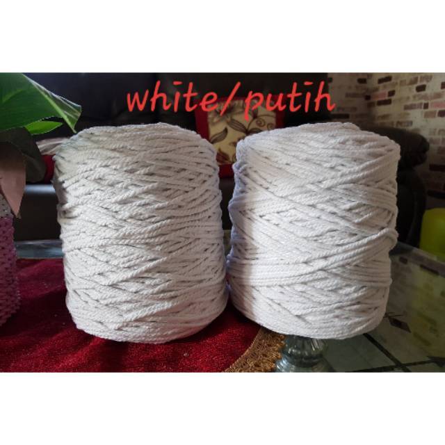 Tali katun white/putih/4mm