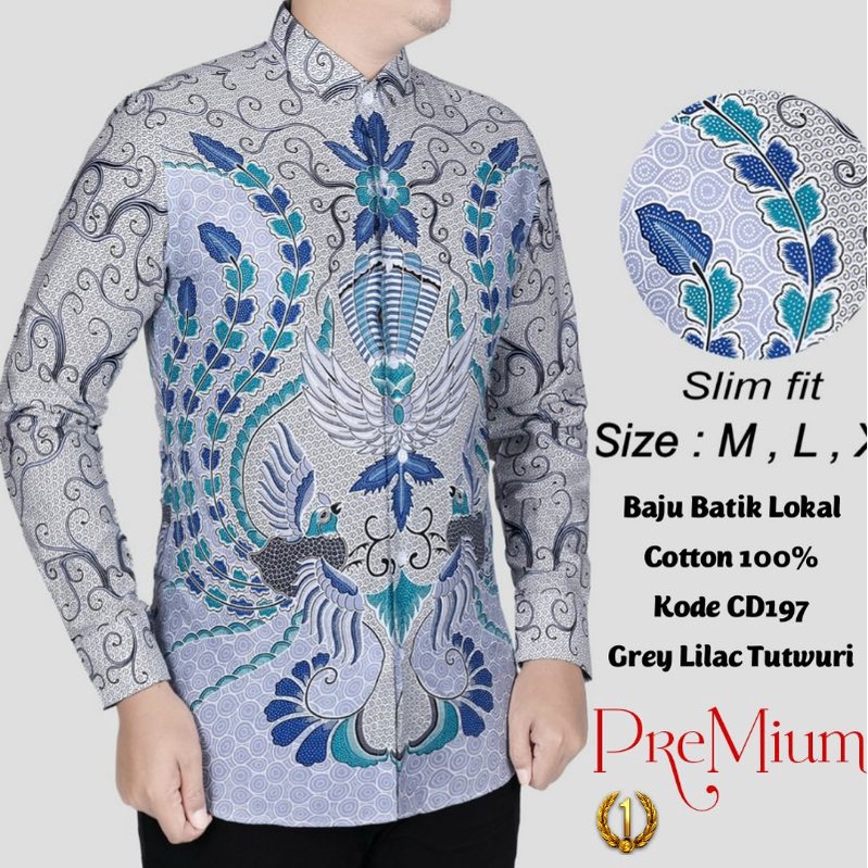 Fashion Baju Batik Pria Slimfit Original Kemeja Pria Lengan Panjang Baju Kerja