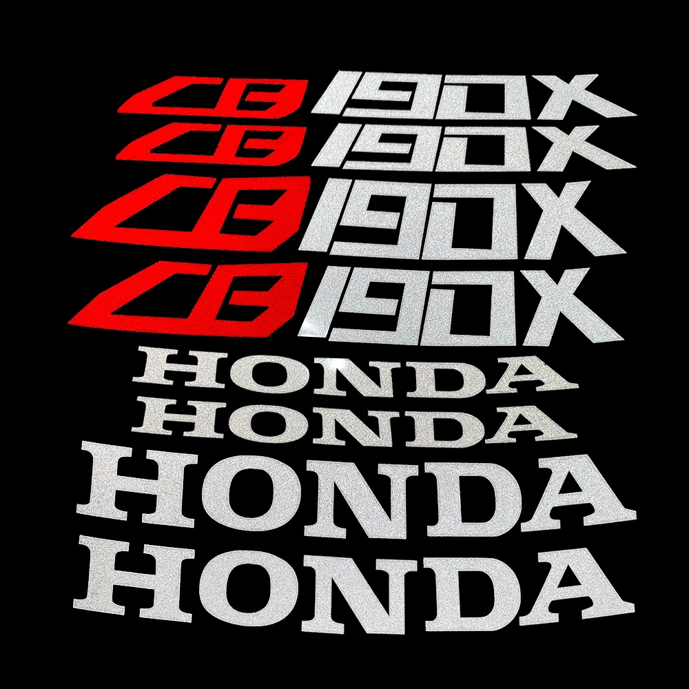 1 Set Stiker Reflektif Anti Air Untuk Dekorasi Motor Honda 190X CBF,CBF 190R,CB 190X,190R CB