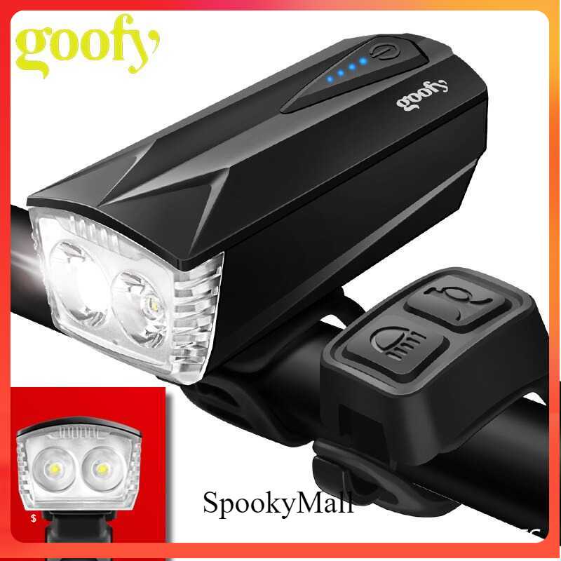 Goofy Lampu Sepeda LED USB Cree T6 300 Lumens Klakson DT-6105C