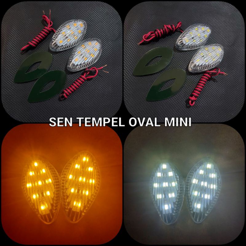 LAMPU SEN RETENG TEMPEL LED SEGITIGA NINJA R15 GSX CBR