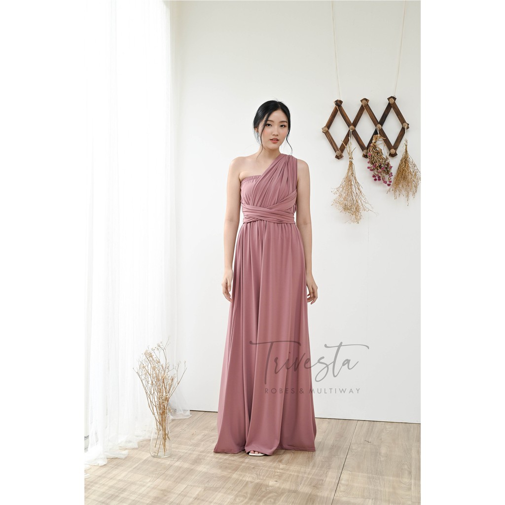 MAXI PLUM | MULTIWAY INFINITY CONVERTIBLE DRESS | FREE KEMBEN &amp; SPECIAL LONG SCRAFT | DRESS LILIT