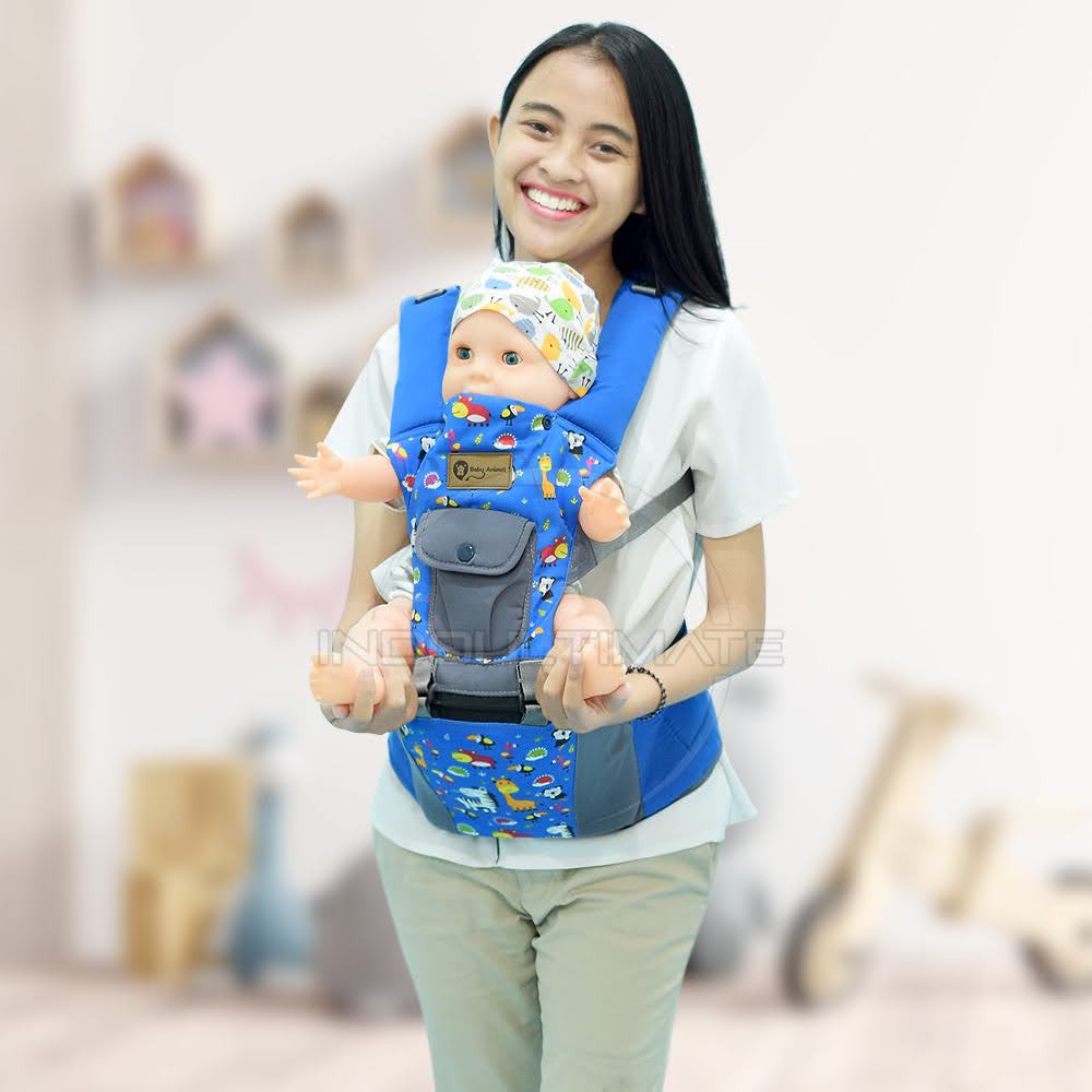 Gendongan Hipseat Bayi + Topi Pelindung Kepala BABY ANIMAL Gendongan Depan Anak Baby Carrier BY-471