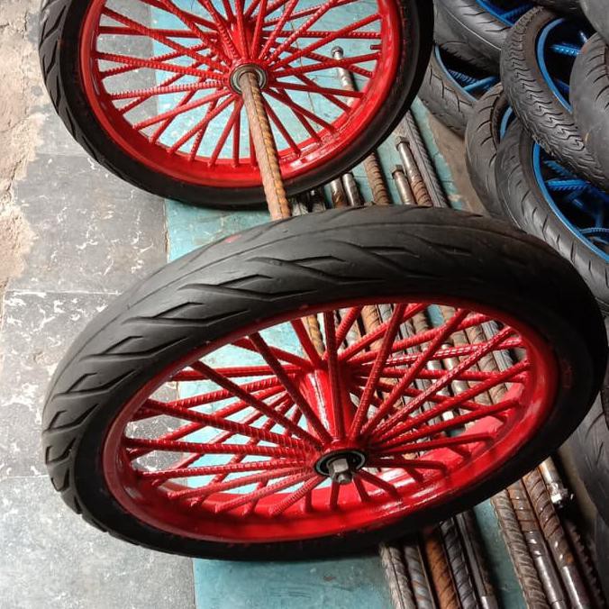 roda gerobak ruji besi 18 ring 17inch