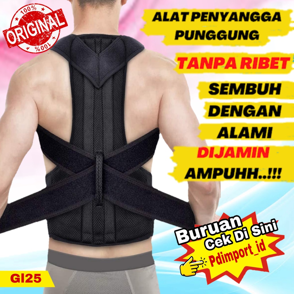Korset Punggung Bungkuk Alat Terapi Penegak Punggung Kesehatan Pria Wanita Posture Corrector GI25