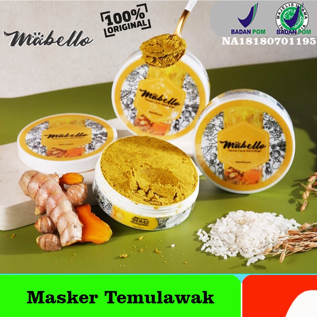 Masker wajah masker muka mabello bedda lotong