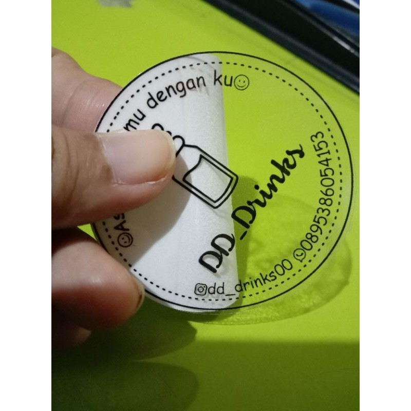 

(COD) Sticker Transparan Produk Jualan Toko Online Shop Olshop Berwarna Request Satuan