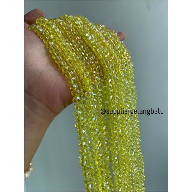 Crystal Ceko kilap 8mm yellow quartz kuarsa kuning bening kristal acc