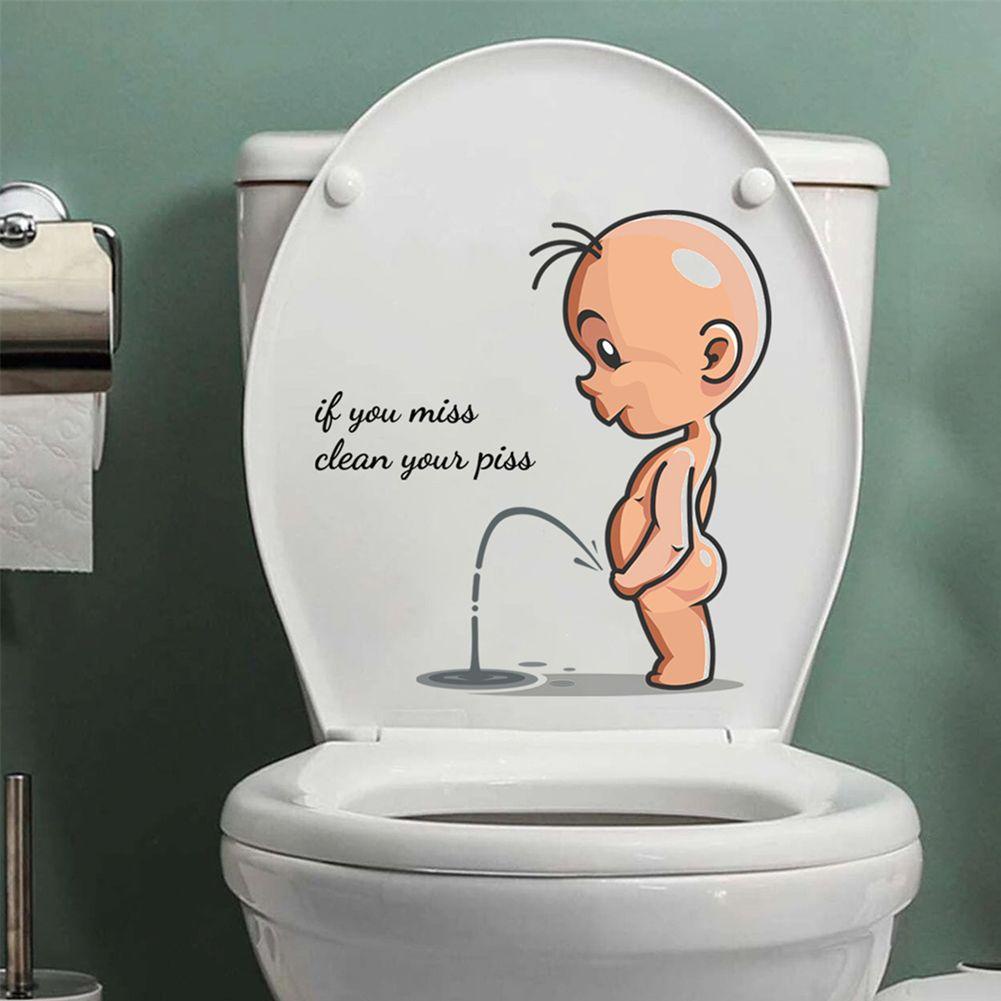 Solighter Stiker Toilet Mural Sticker Tk Tile Toilet Anti Air Kamar Mandi Lucu Wall Sticker