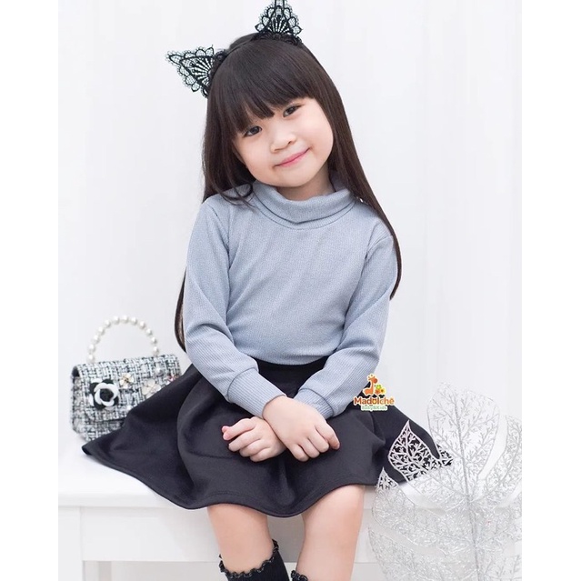 Turtleneck anak 4 - 12 tahun / sweeter rajut kids style korea bahan rib premium / rajut turtle neck korea