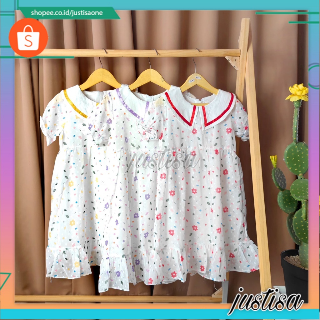 Promo !! Dress anak perempuan import - Dress elegant anak perempuan import -dress rose flower japan uk  3-5 tahun