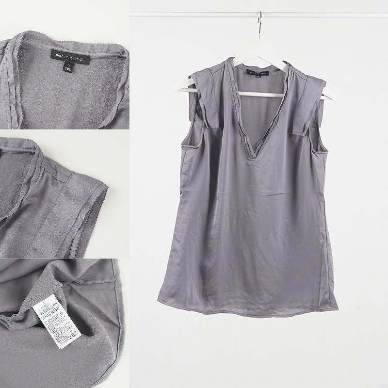Blouse Wanita- Sleeveless V-Neck Loose Fit [CG-BRP 13]-CG-BRP 13 Grey