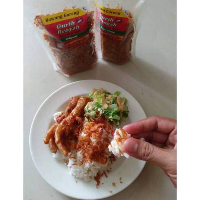 

BAWANG GORENG PEDAS ORIGINAL GURIH ENAK / BAWANG GORENG ORIGINAL 100 GRAM, BAWANG MERAH GORENG PEDAS