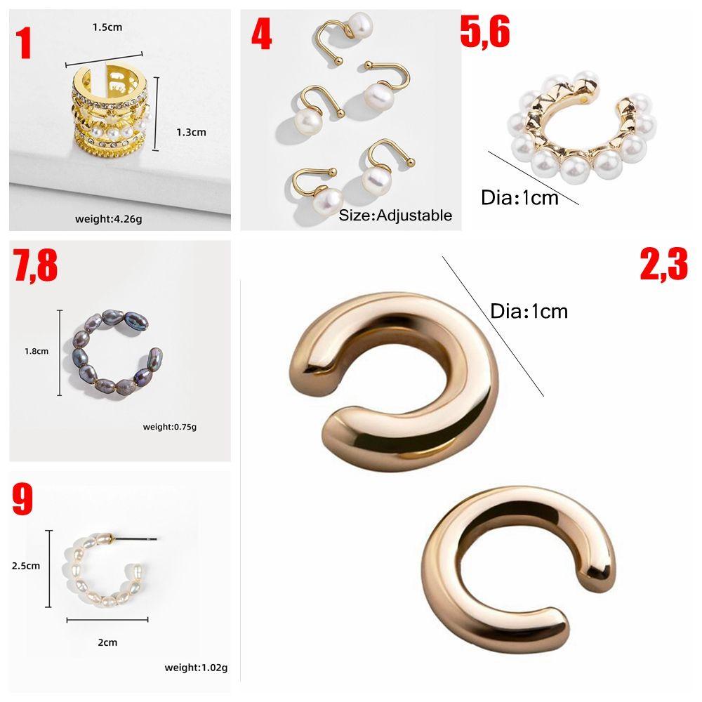 Anting Cuff CZ Nanas Fashion Hadiah Perhiasan Pesta Zirkon Telinga Manset