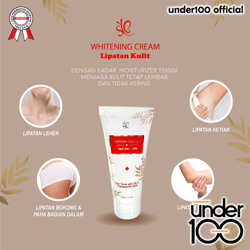 ❤ UNDER100 ❤ SYB Whitening Cream Lipatan Kulit | Krim Pemutih 50g (✔BPOM)