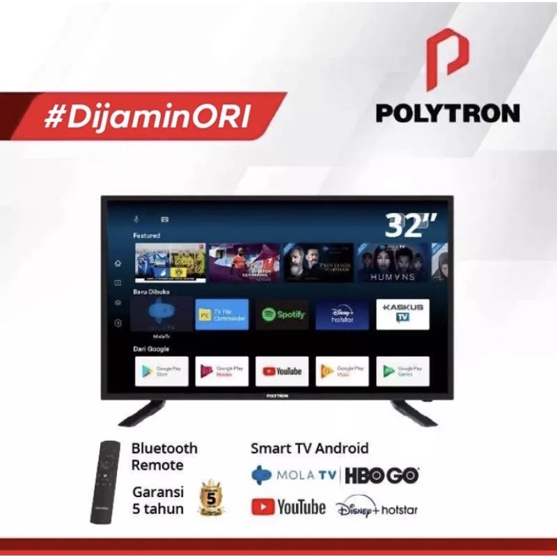 POLYTRON LED SMART TV 32 Inch HD - PLD32AD1508 [GARANSI RESMI]