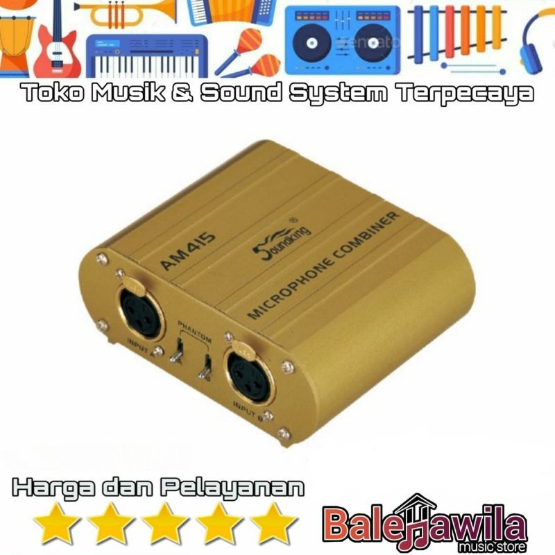 Mini Box Soundking AM415 AM 415 Mic Mixer Input XLR Output 2 XLR