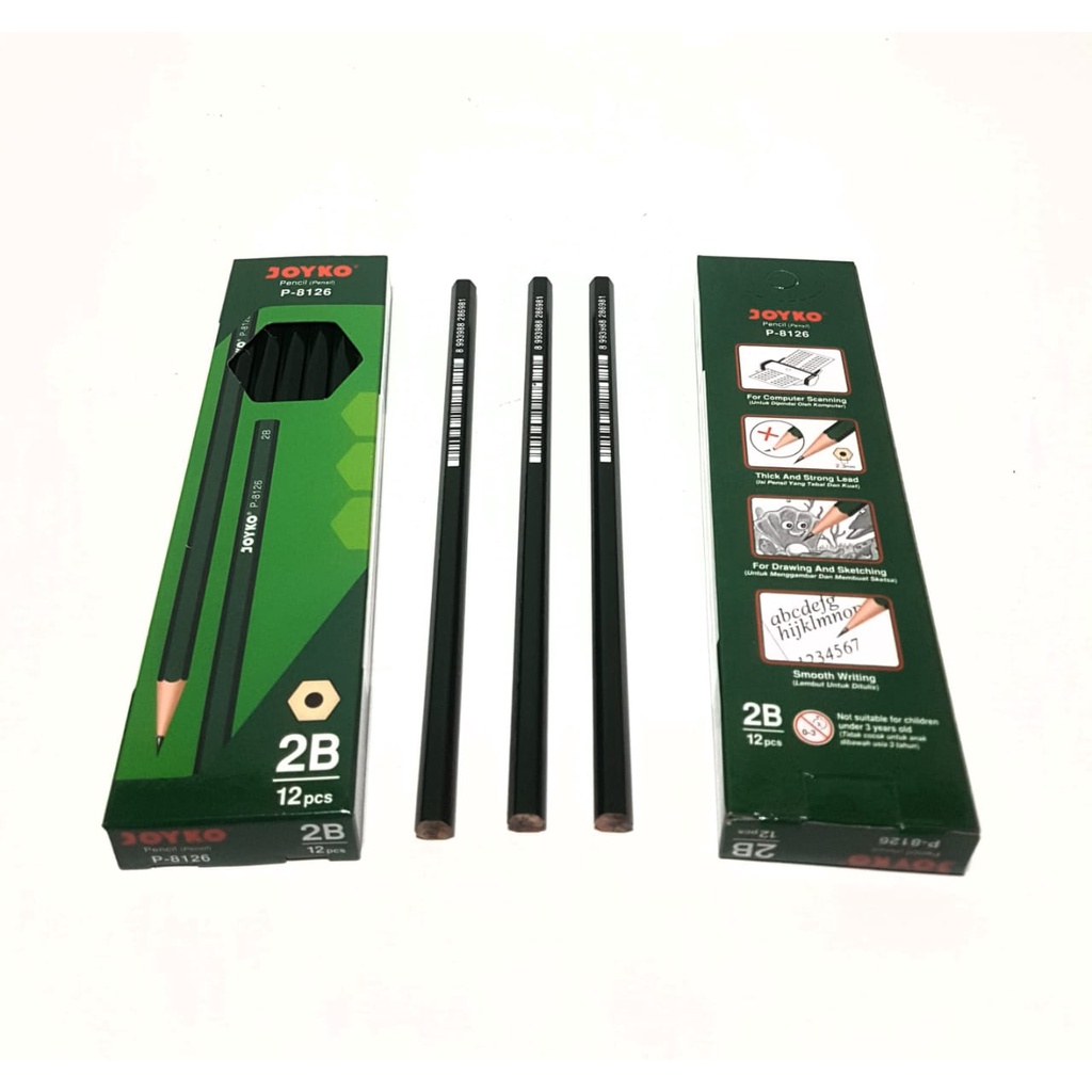 

HARGA PER DUS /12KOTAK/144PCS PENSIL 2B JOYKO FOR KOMPUTER P-8126 ORIGINAL