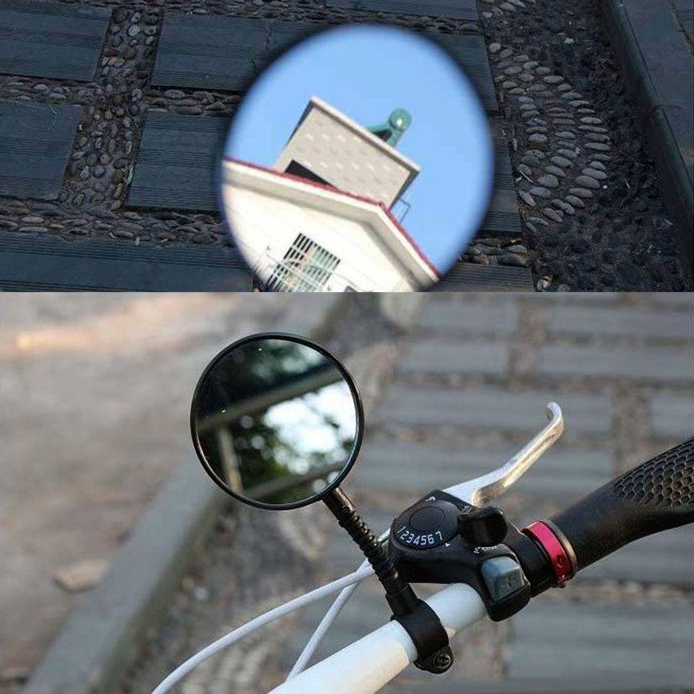 Populer 1/2pcs Cermin Sepeda Gunung Hitam Alat Bersepeda Jalan Luar Spion