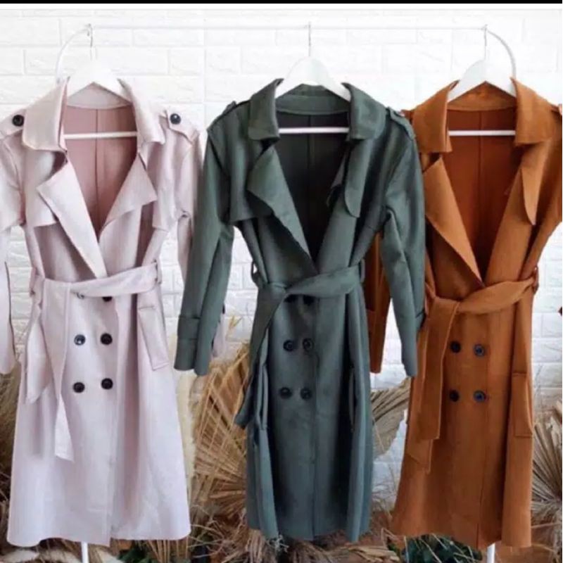 Long Coat Jaket Panjang/ Blazer Wanita Panjang / Coat Suede Premium Termurah