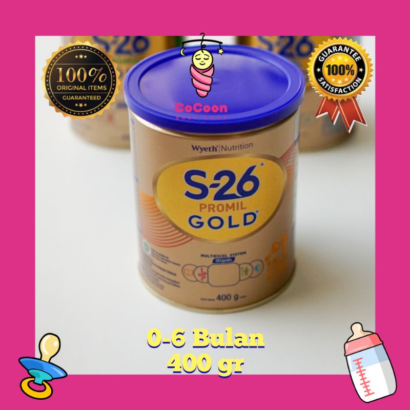 Susu Formula Bayi Wyeth S-26 S26 S 26 Promil Gold Tahap 1 0-6 Bulan 400 gr