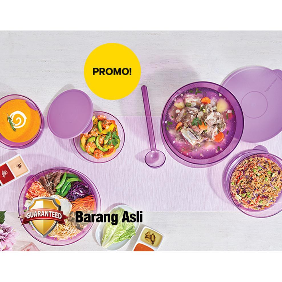 3S Bowl Set (5) with Box tupperware october ceria