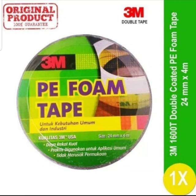 

3M DOUBLE TAPE ASLI ORIGINAL DOBEL TAPE PE FOAM 3 M 24mm x 4M