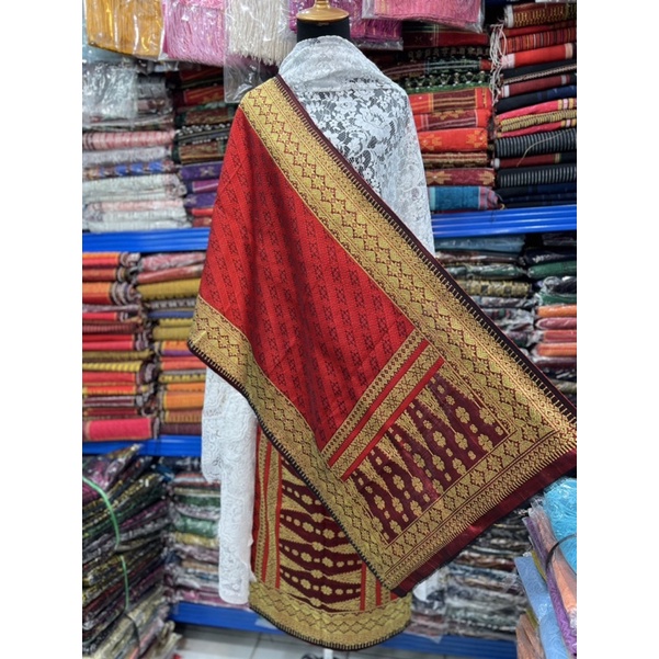 Songket Palembang Merah