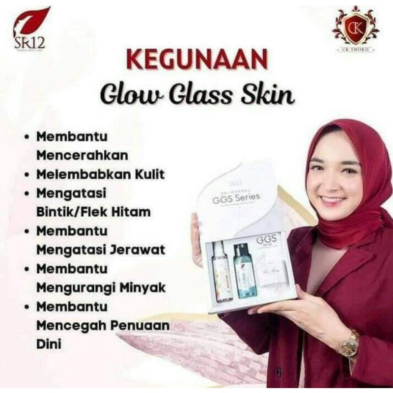 GGS SERIES GLOW GLASS SKIN SR12 HERBAL SKINCARE BPOM - KRIM GLOWING DALAM 1 MINGGU MENGHILANGKAN FLEK JERAWAT KRIM GLOWING KOREA PEMUTIH CEPAT ALAMI AMAN BPOM SKINCARE