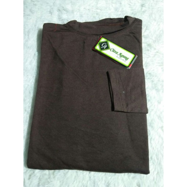 MAIRA_OFFICIALSTORE (BISA COD) Inner Dress Lengan Panjang Manset Gamis-Coklat tua