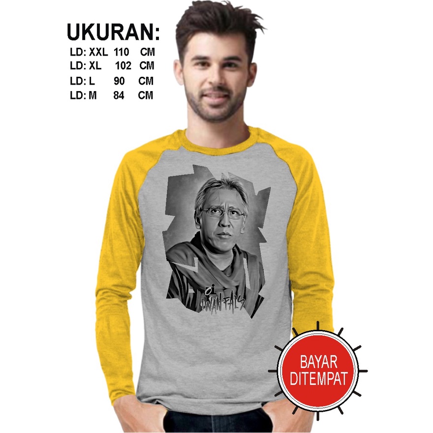 KAOS REGLAN LENGAN PANJANG/IWAN FALS/KAOS DISTRO/KAOS FASHION/KAOS TREND MASA KINI