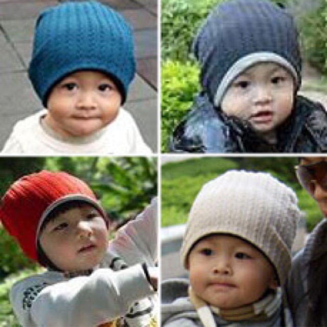 Mj hat / topi kupluk bolak balik / kupluk bayi dan anak