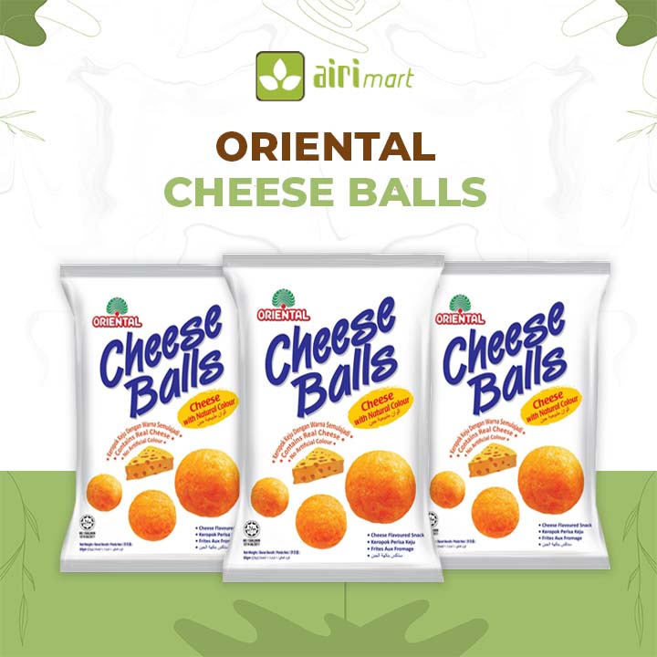 

Oriental Cheese Ball 60 gr Snack Rasa Keju Berbentuk Bola