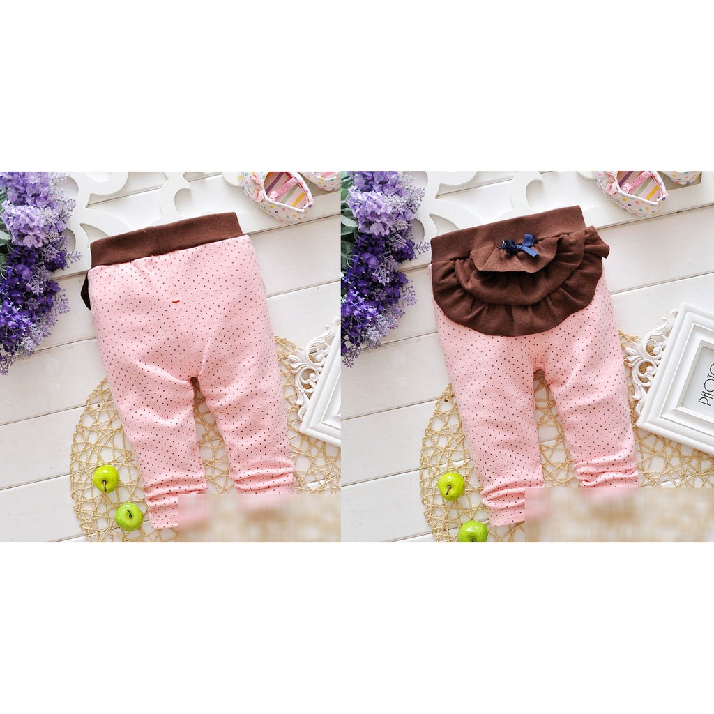 [JOYLEEN BEBE] Pink Navy ruffle back pant/Celana anak murah/Celana anak