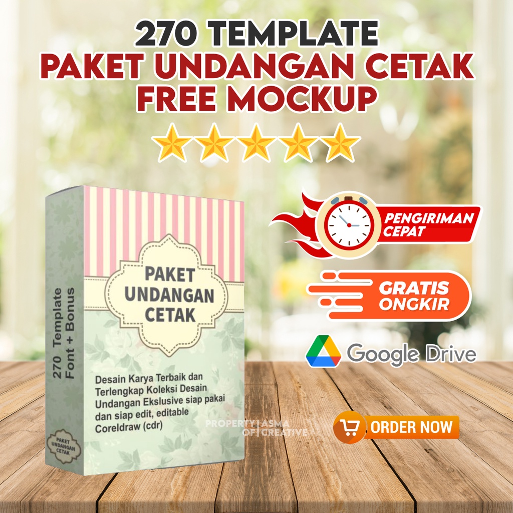 Template Undangan Pernikahan Cetak - Siap Edit & Cetak | Termurah