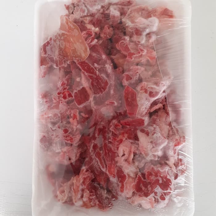 

Trim Sukiyaki Beef - Tetelan Daging Sukiyaki - Daging Sop 500gr