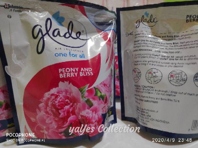 Glade pengharum ruangan dan &amp; mobil gantung aroma kopi lemon apel beri peach jeruk