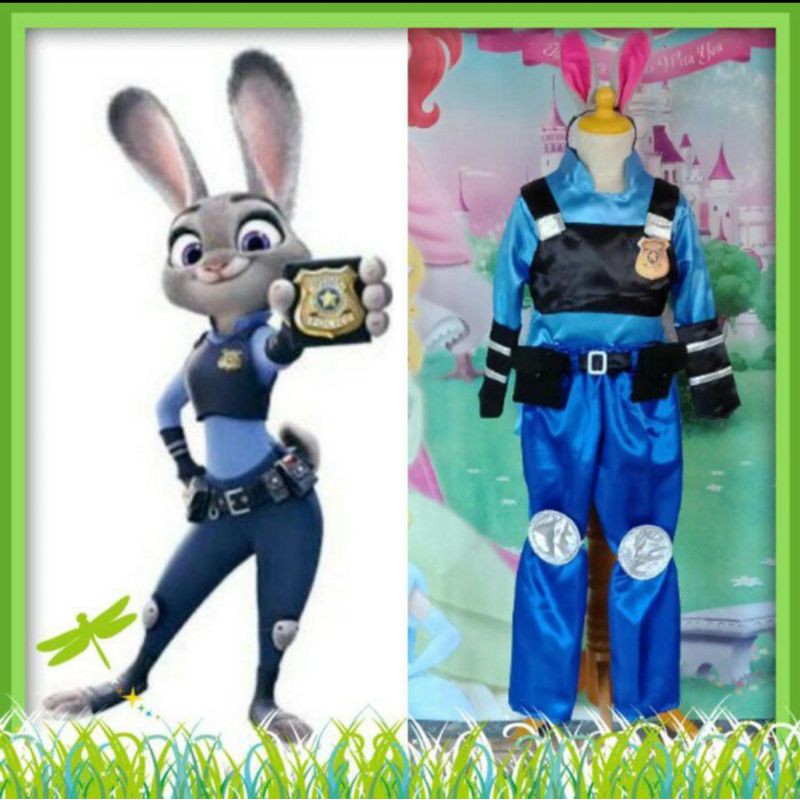 Kostum Cosplay Anak Karakter Judy Hopps Zootopia