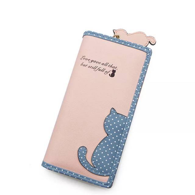 DOMPET WANITA shadow cat - dompet panjang wanita KOREAN  FASHION WALLET