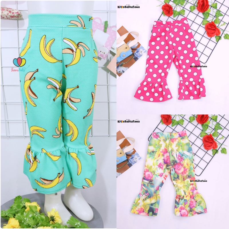Trumpet Pants 3-5 Tahun / Celana Cutbray Adem Anak Perempuan Murah Legging Cewek Modis Girl Panjang