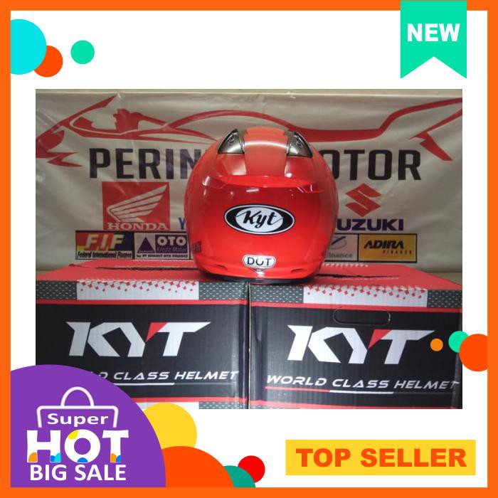 Helm Kyt Dj Maru Solid Half Face Merah