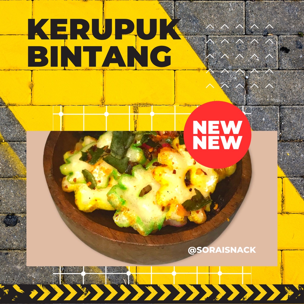 

(Sorai.snack) Kerupuk Bintang 100 g Aneka rasa|Makaroni |Snack|Jajanan