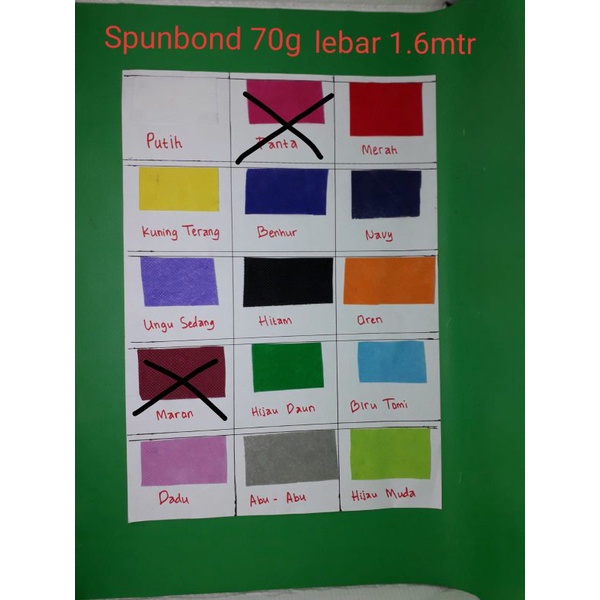 Kain spundbond meteran furing puring buket kado