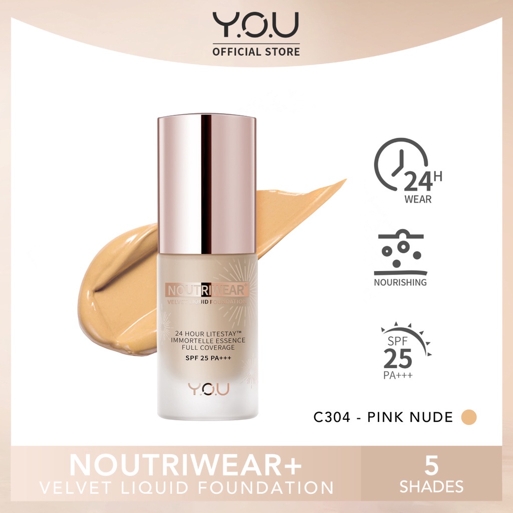 Y.O.U Noutriwear+ Velvet Liquid Foundation 20ml | YOU