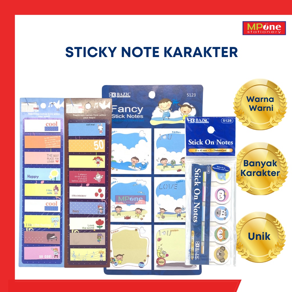 Jual Sticky Note Karakter Stick Note Sticky On Note Shopee Indonesia